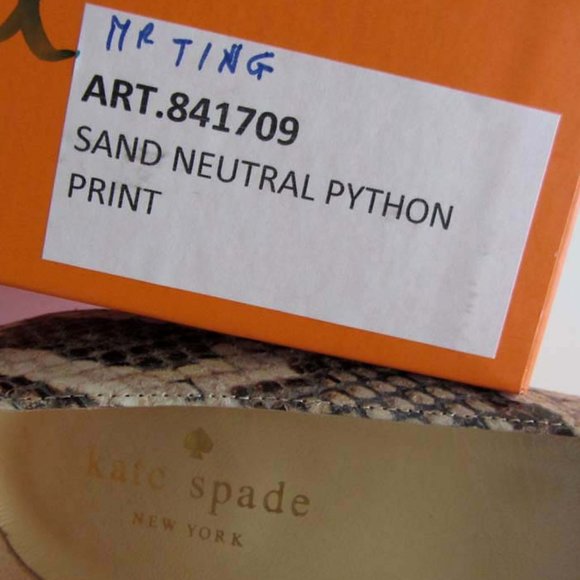 KATE SPADE Karolina sand python print pumps 7 Italy - Picture 8 of 9